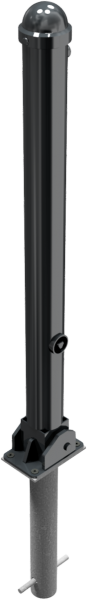 Stilpfosten DMR.76 mm, mit Zierkopf, umlegbar