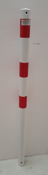 Sperrpfosten DMR 60 mm rot/weiß, zum Einbetonieren